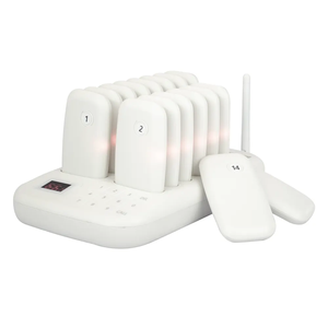 Logo personnalisé gratuit Système de 16 téléavertisseurs sans fil Sélecteur de repas par vibrations Restaurants Snack Bars Dispositif d'appel de file d'attente - Product Image 4