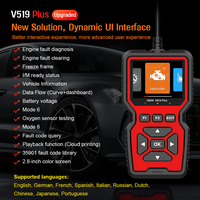 Herramienta de Diagnóstico Automotriz V519 Plus OBDII, Lector de Códigos de Sistema Completo, Pantalla LCD, 12-16V, Precio Bajo, Gran Venta