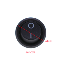 KCD1-106S 15MM Cercle Type 2pin 2 niveaux sur OFF Interrupteur à bascule 3 Type Couleur avec Rouge Noir Blanc