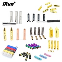 IRun personnalisé gravé lacet Aglets placage métal lacets pointe Sneaker vis métal dubrae or dentelle Aglet charme
