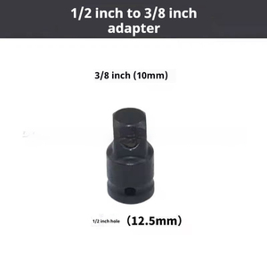 Adaptateur de douille hexagonale en acier au chrome-vanadium chromé noir, tête de conversion pour clé électrique, réducteur de douille à chocs pneumatique, adaptateur OEM - Product Image 2