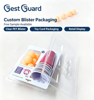 Emballage blister personnalisé en PET avec carte en papier pour ensemble de jeux domestiques, impression couleur intégrale, emplacement personnalisé pour carte, prêt à la vente au détail