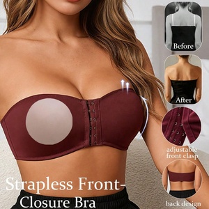 Soutien-gorge sans bretelles d'été pour femmes, ensemble de lingerie bralette <span class=keywords><strong>tube</strong></span>, brassières pour femme, hauts bandeau dos nu, sous-vêtements débardeur - Product Image 5