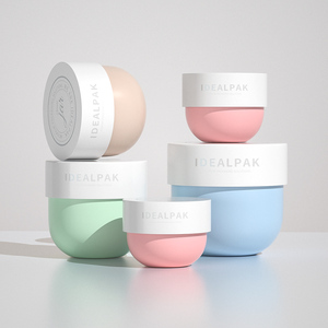 Sang trọng tùy chỉnh chăm sóc da cơ thể chà Kem Lọ tròn rỗng nhựa mỹ phẩm container Jar với nắp đậy - Product Image 6