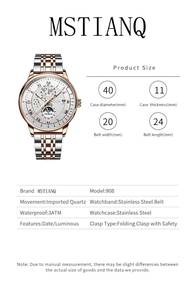 Vente Directe d'Usine Bonne Qualité Montre Sport Quartz Homme Bracelet Acier Inoxydable Design Étanche Original Style Mode Nouveauté - Product Image 6