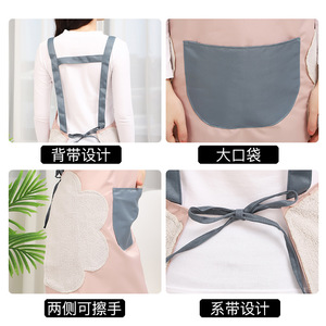 Delantal personalizado con logo, alargado, talla grande, impermeable y resistente al aceite, estilo coreano, para cocinar en la cocina del hogar, nuevo estilo 2026 - Product Image 5