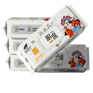 Toallitas de cocina Lihua Yin, 80 hojas, tela no tejida gruesa, para eliminar grasa y aceite, para limpieza de cocina - Product Image 1