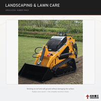 Track Skid Steer Loader CE ISO EPA Mesin Bensin 1000kg 1200kg Tipe Track dengan Snow Blower, Stump Grinder, dan Soil Cultivator