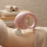 Masseur corporel souple portatif à pétrissage avec 2 têtes en silicone interchangeables, outil de massage électrique avec contrôle de la minuterie pour le cou et les épaules