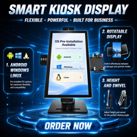 Kiosque interactif de commande automatique pour table, système de point de vente pour centre commercial, affichage numérique du menu, terminal en libre-service avec micro
