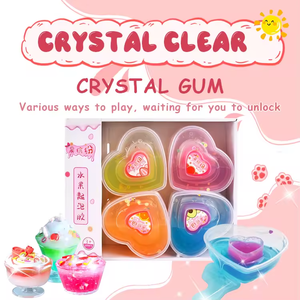 AKIACO OEM DIY Jouet Slime pour Enfants Fabricant de Slime en Cristal Non Toxique en Forme de Cœur pour Enfants - Product Image 4