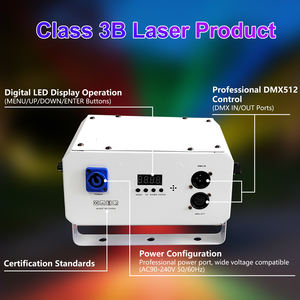 Proyector Láser RGB de 10W DMX512 Aurora, Gran Angular, Panorámico, Efecto Estrella, Luz de Luciérnaga - Product Image 4