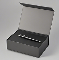 Boîte-cadeau pliante en carton rigide en forme de livre noir de luxe imprimée sur mesure avec gaufrage de stratification mate pour l'emballage de crème pour le visage