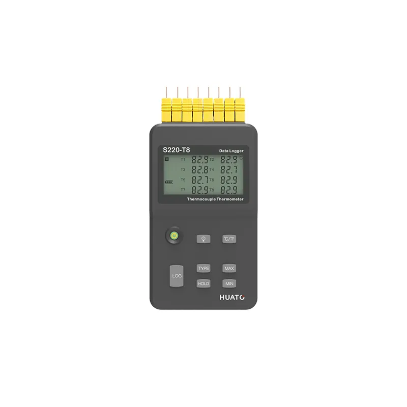 Apoio S220-T8 8 Tipos de Som e Luz de Alarme Multi-canal Handheld Termopar Termopar Data Logger de Temperatura