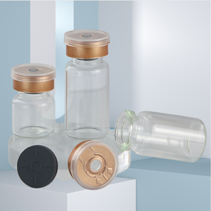 Frascos de Vidrio Tubulares Serigrafiados de Alta Calidad Marca Lingka, Transparentes y Ámbar, con Tapa Abatible de Fácil Apertura, 10ml, 5ml, 15ml, 20ml - Product Image 1