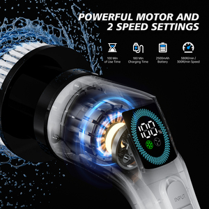 Nuevo 7 en 1 multifunción telescópico 2nd Gear 30W Power Pool Car Floor Kitchen Cleaning Brush Set Home Electric Spin Scrubber - Product Image 2
