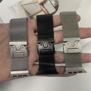 Parachute-Phong Cách Khóa Thép Không Gỉ Kim Loại Lưới Dây Đeo Thoáng Khí Milanese Vòng Ban Nhạc Cho Apple Ban Nhạc Đồng Hồ - Product Image 4