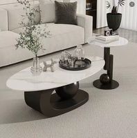 Mesa de Centro de Estilo Moderno de Alta Gama, con Estructura Metálica de Alta Calidad, para Comedor, Dormitorio, Sala de Estar
