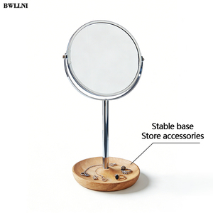 <span class=keywords><strong>Espejo</strong></span> Cosmético Giratorio de Escritorio de <span class=keywords><strong>360</strong></span> Grados, <span class=keywords><strong>Espejo</strong></span> de Maquillaje de Doble Cara con Aumento Personalizable de 1X/2X/3X, OEM ODM por Lotes - Product Image 4