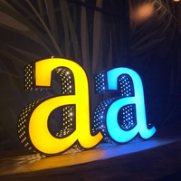 Lettres en acrylique lumineuses à haute luminosité pour bar lounge, événements, enseignes de fête, lettres en relief 3D, lettres lumineuses frontales, enseignes de magasin