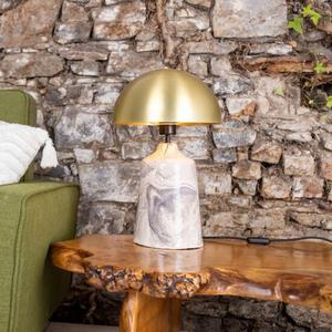 Lampe de table en forme de champignon, dôme doré, commande tactile, LED, base E27, pour chambre à coucher, salon, hôtel, décoration - Product Image 1