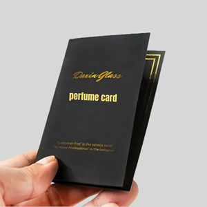 Cartoncino Personalizzato con Logo per Campioni di Profumo Nero, Espositore per Oli Essenziali - Product Image 2