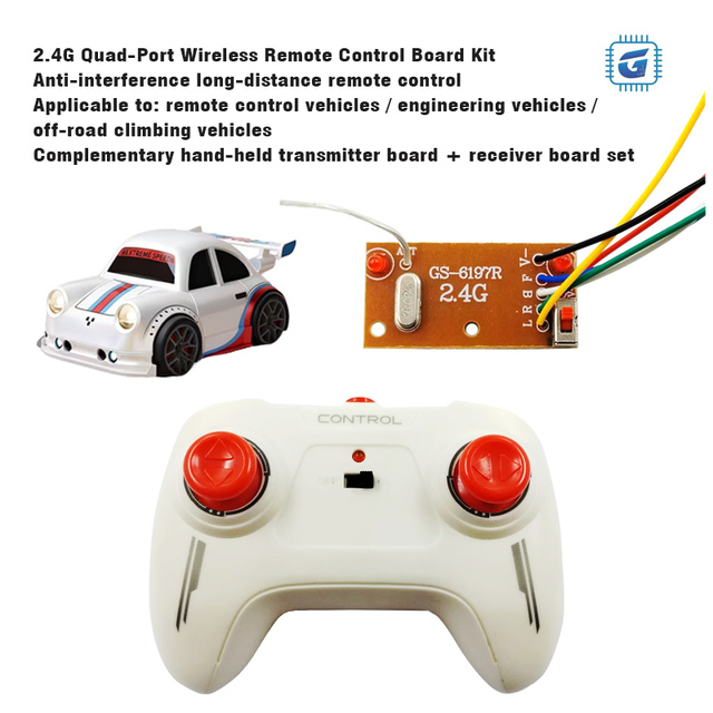 2.4G Four-way Remote Control Circuit Board - Toy Car Climbing Vehicle Four-wheel Drive Universal Remote Control Main Board Kit