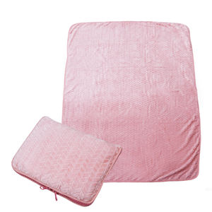 Warm opvouwbaar reis 2-in-1 kussen flanellen <span class=keywords><strong>fleece</strong></span> deken met rits vier seizoenen lichtgewicht machinewasbaar - Product Image 4