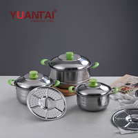 La marmite pliable de vapeur de 5 pièces d'approvisionnement direct d'usine place le Pot de vapeur de Couscous d'induction pour la cuisson