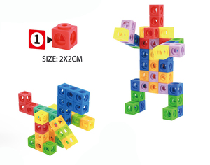 Bloques de números matemáticos 100 Uds bloques de bricolaje Cubo de enlace juguetes educativos niños aprendizaje matemáticas juguete - Product Image 5