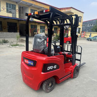 Chariot élévateur électrique compact 1 tonne à batterie plomb-acide, pneus pleins, mât bi-étages pour terrains accidentés et usage en entrepôt – Vente directe usine