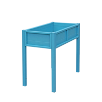Étanche Ondulé Surélevé Double Treillis Jardin Lit Extérieur Jardinière HIPS Plastique Bois Surélevé Légumes flowerBox