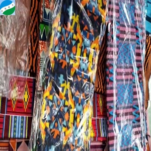 Produit populaire sur le marché africain, tissu imprimé à la cire 100% coton, vente en gros, stocklot batik, tissu imprimé en coton tissé - Product Image 5