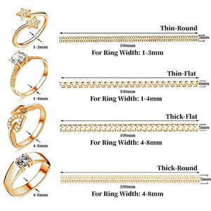 Promoción, herramientas de medición de joyería, amarillo y transparente resorte ajustable, Tensor de silicona Invisible, ajustador de tamaño de anillo - Product Image 2