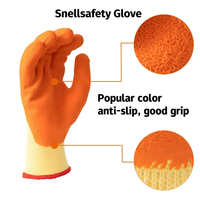Gants de travail de sécurité enduits de latex respirant de haute qualité