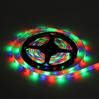 Bande lumineuse LED RVB 2835 colorée, télécommande IR 24 touches, 12V basse tension, étanche, bande lumineuse souple 5M