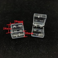 Boîte carrée pliable en plastique étanche avec couvercle à charnière pour médailles, pièces de monnaie, badges, bijoux, anti-poussière