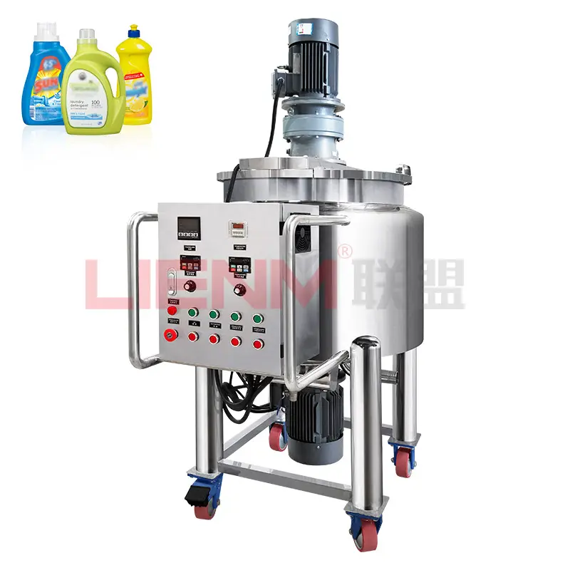 LIENM Industrial Mixer For Liquid Soap Making Automatic Stirring Liquid Detergent Homogenizer Mixer