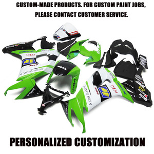 Personalización - Kit de Carenado de Motocicleta sin Pintar, Blanco, Inyectado, para <span class=keywords><strong>Kawasaki</strong></span> ZX-10R 2008 <span class=keywords><strong>2009</strong></span> 2010 - Product Image 4