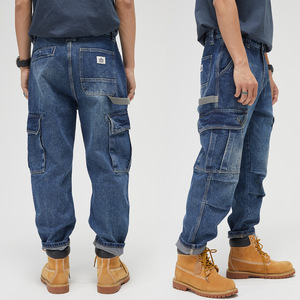 <span class=keywords><strong>2022</strong></span> à la mode nouveau <span class=keywords><strong>pantalon</strong></span> Cargo grande poche jean personnalisé pour hommes grande taille jean hommes - Product Image 4