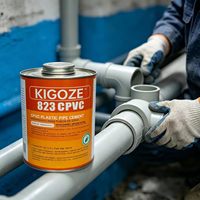 KIGOZE 823 Adhésif Solvant Industriel CPVC - Orange, Ciment à Prise Moyenne à Haute Viscosité pour Tuyaux d'Eau Chaude et Froide, Séchage Rapide