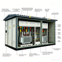 Poste de transformateurs compact préfabriqué, système de distribution d'énergie MV/LV, personnalisé pour SLD