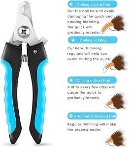 Coupe-ongles professionnel pour petits animaux, en acier inoxydable, tondeuse de toilettage pour chiens, avec protection de sécurité pour éviter les coupures, nettoyage facile, pour chats et chiens - Product Image 6