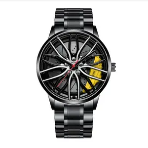 Movimento de quartzo totalmente automático relógio masculino rodas relógio não mecânico moda relógio masculino