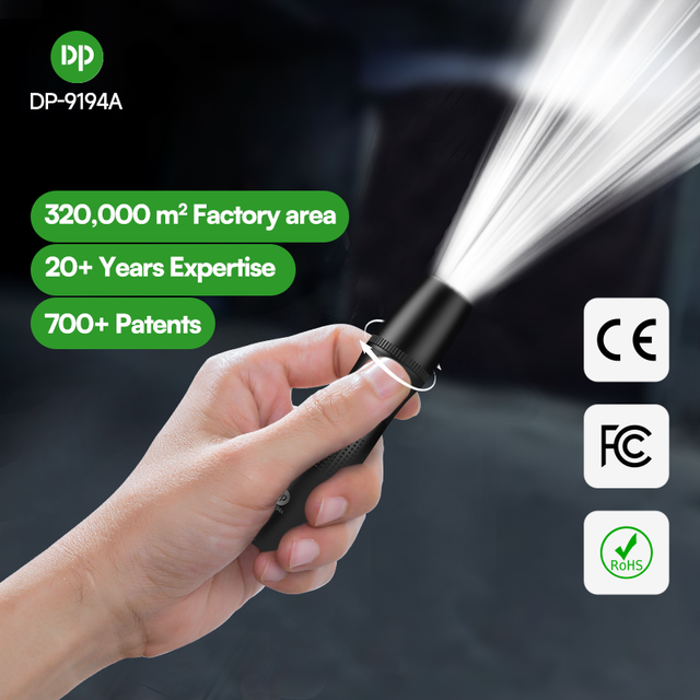 Wholesale LED Mini EDC Pocket Flashlight Portable Small Torch Rechargeable Battery USB-C Input for Emergency Use