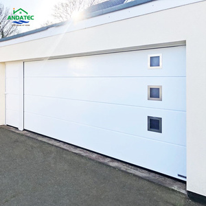<span class=keywords><strong>Porte</strong></span> de <span class=keywords><strong>garage</strong></span> sectionnelle moderne en acier avec finition grain de bois, panneau isolé en PU pour <span class=keywords><strong>garage</strong></span> de villa - Product Image 2