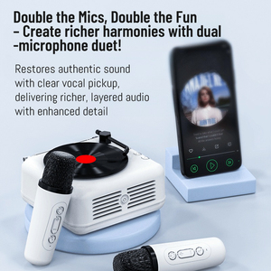 Loa <span class=keywords><strong>Bluetooth</strong></span> phong cách cổ điển tích hợp đầu CD, máy hát đĩa than không dây, thiết kế kiểu dáng cổ điển, hộp nhạc di động, kiểu dáng gợn sóng - Product Image 5