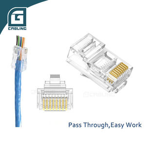 Kit professionnel de câblage réseau Gcabling, kit d'outils de serrage <span class=keywords><strong>RJ45</strong></span>, kit d'outils de sertissage de câbles <span class=keywords><strong>Ethernet</strong></span> <span class=keywords><strong>RJ45</strong></span> avec connecteur et prise Keystone - Product Image 6