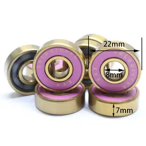 608 Skateboard Bearing Colorful High Speed Skateboard Bearings Abec 7 Abec 9 Miniature Ceramic Ball Bearings 608 Inline Roller Skate Bearing