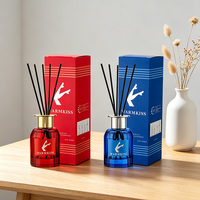 Lot de diffuseurs à bâtonnets écologiques sans plomb 100 ml, parfum d'ambiance longue durée, désodorisant d'intérieur au design carré pour chambre à coucher